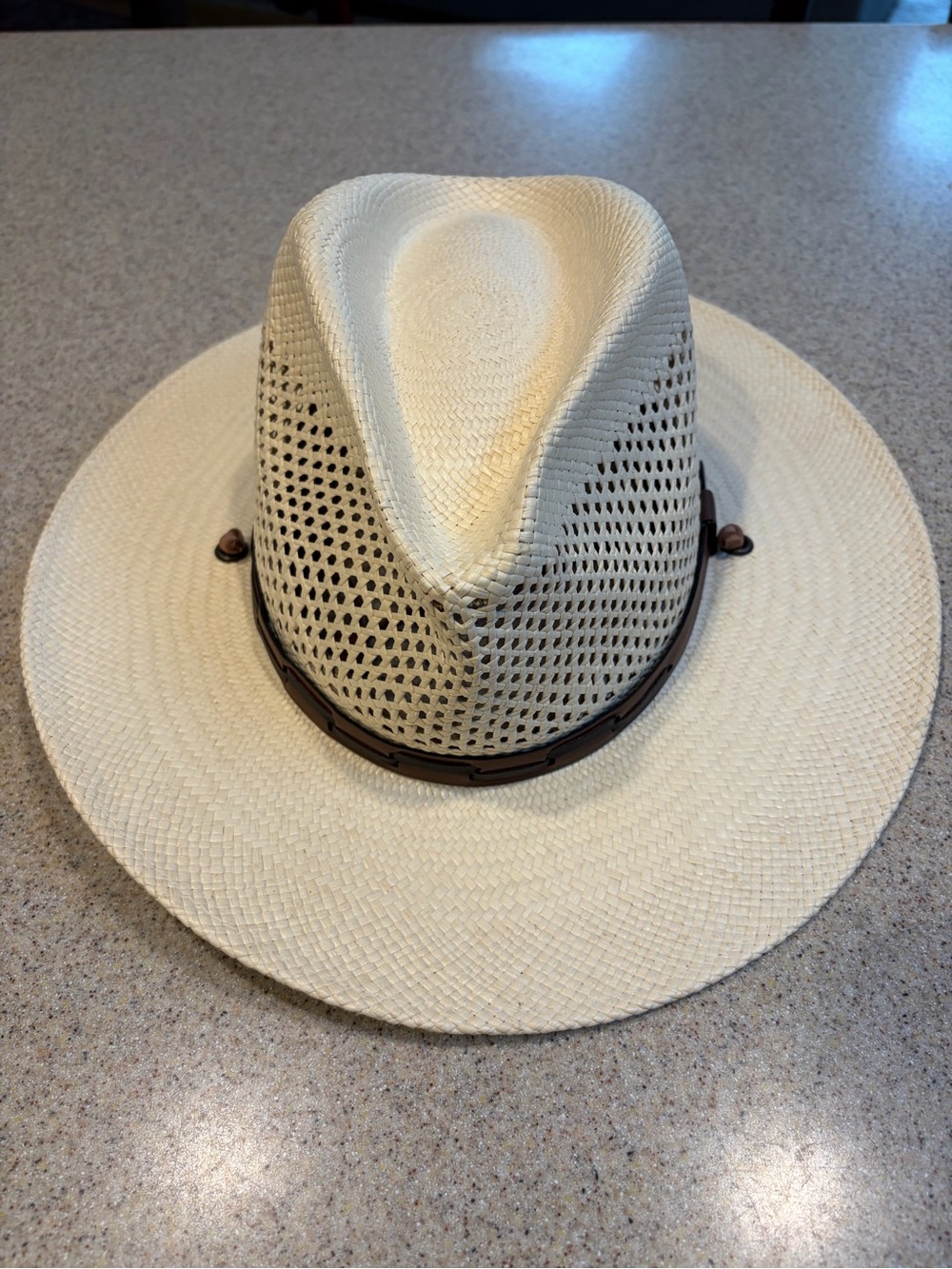 Stetson Natural Color Straw Airway Panama Safari Hat Size S